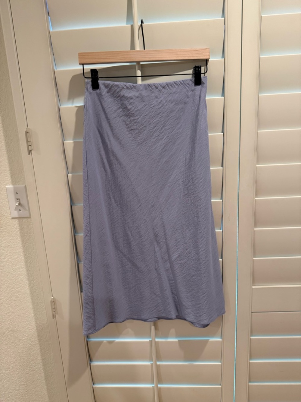 Madewell The Layton Midi Slip Skirt - Light Periwinkle Size 0